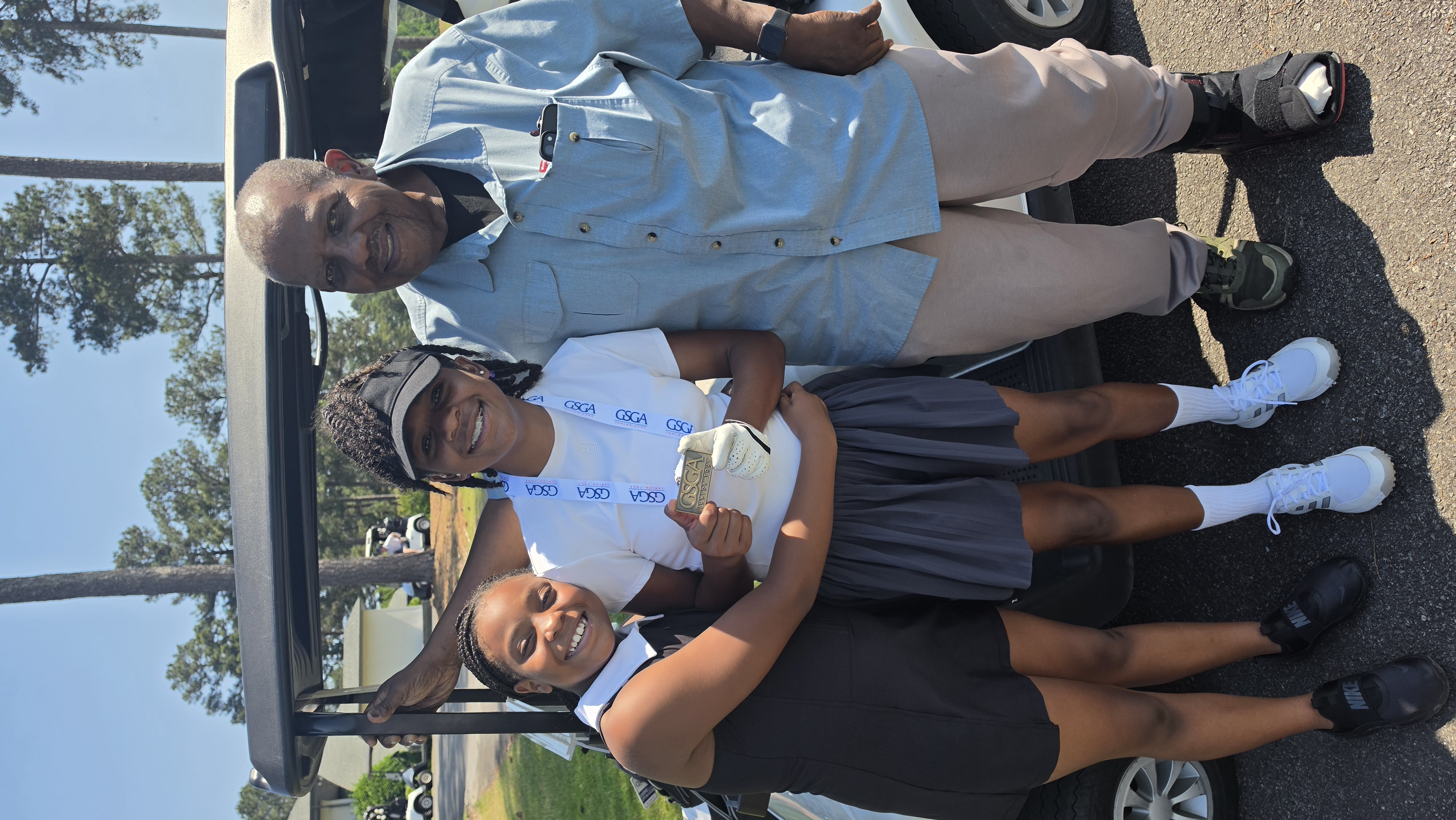 Gabby, Zoey, Grandpa Celebrate