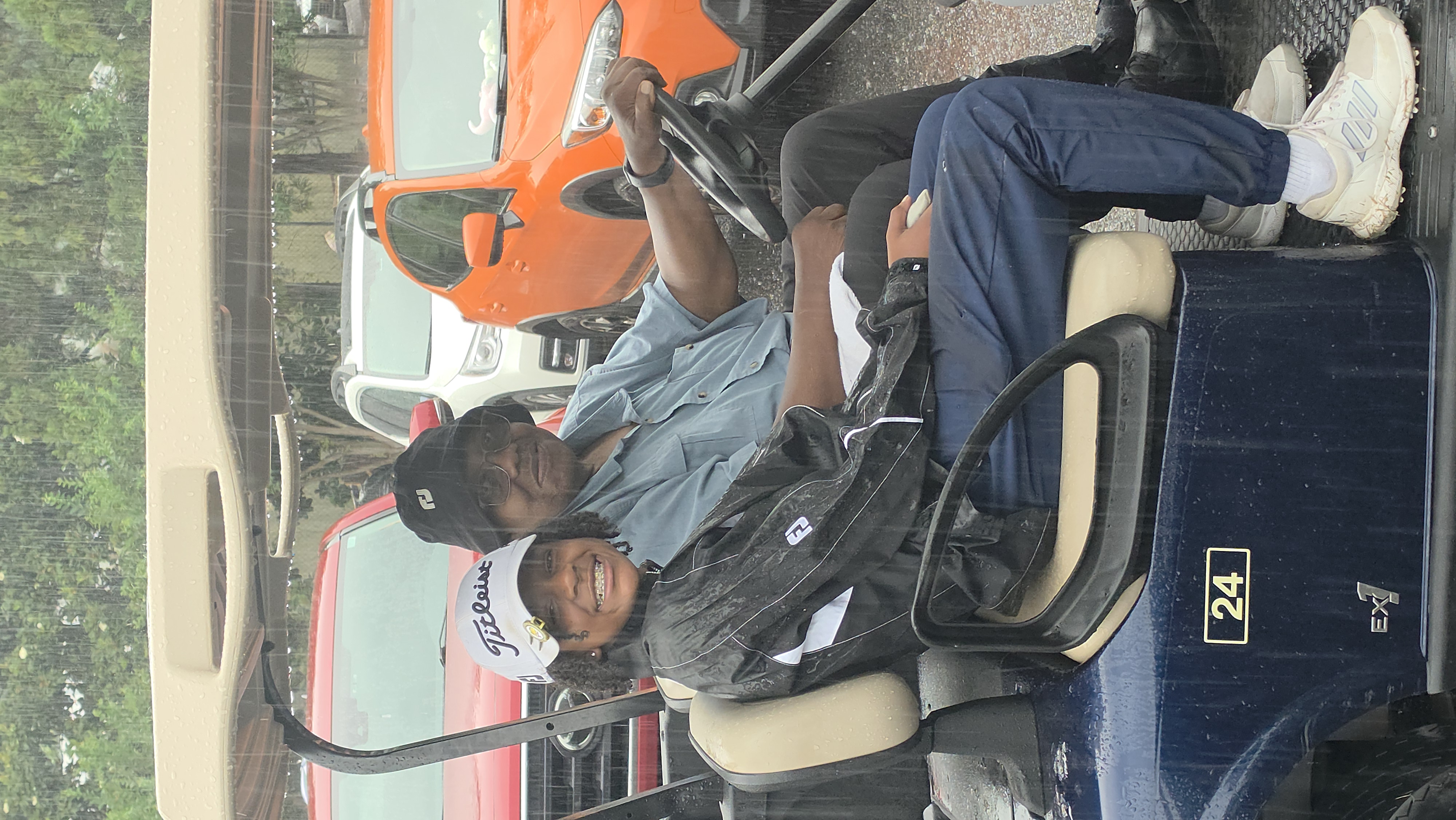 Gabby & Grandpa Golf Cart Riding